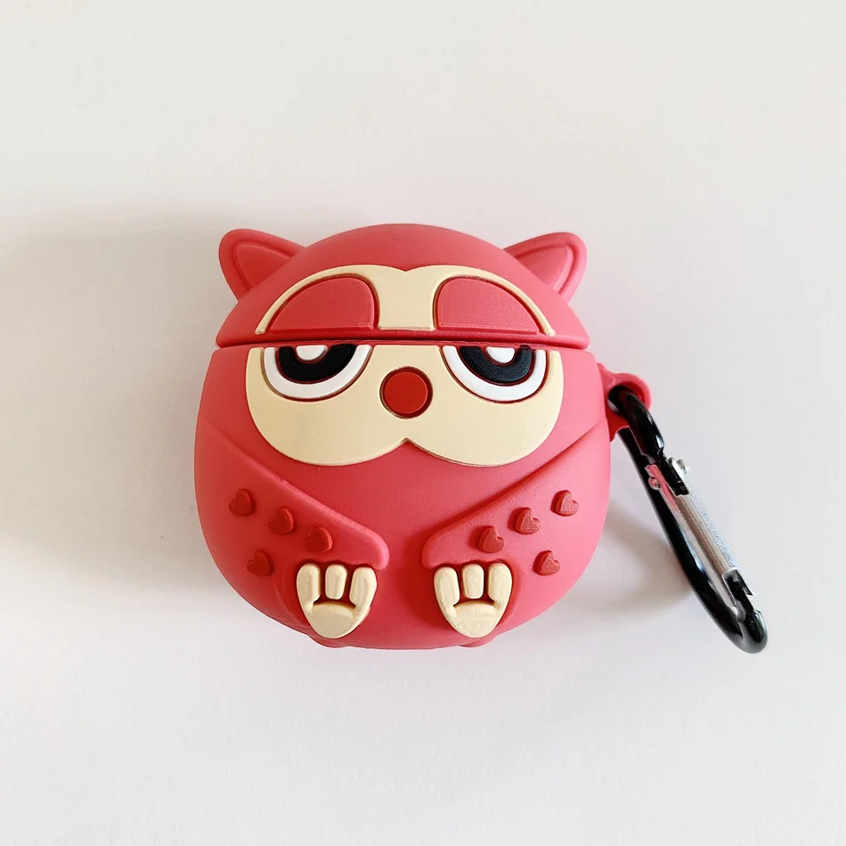 508 Earphone Case For Airpods 2 Case Silicone Bear Cat Pig Cartoon Headphones Cover For Apple Air pods 1 Case For Earpods Key ring - Цвет: 508