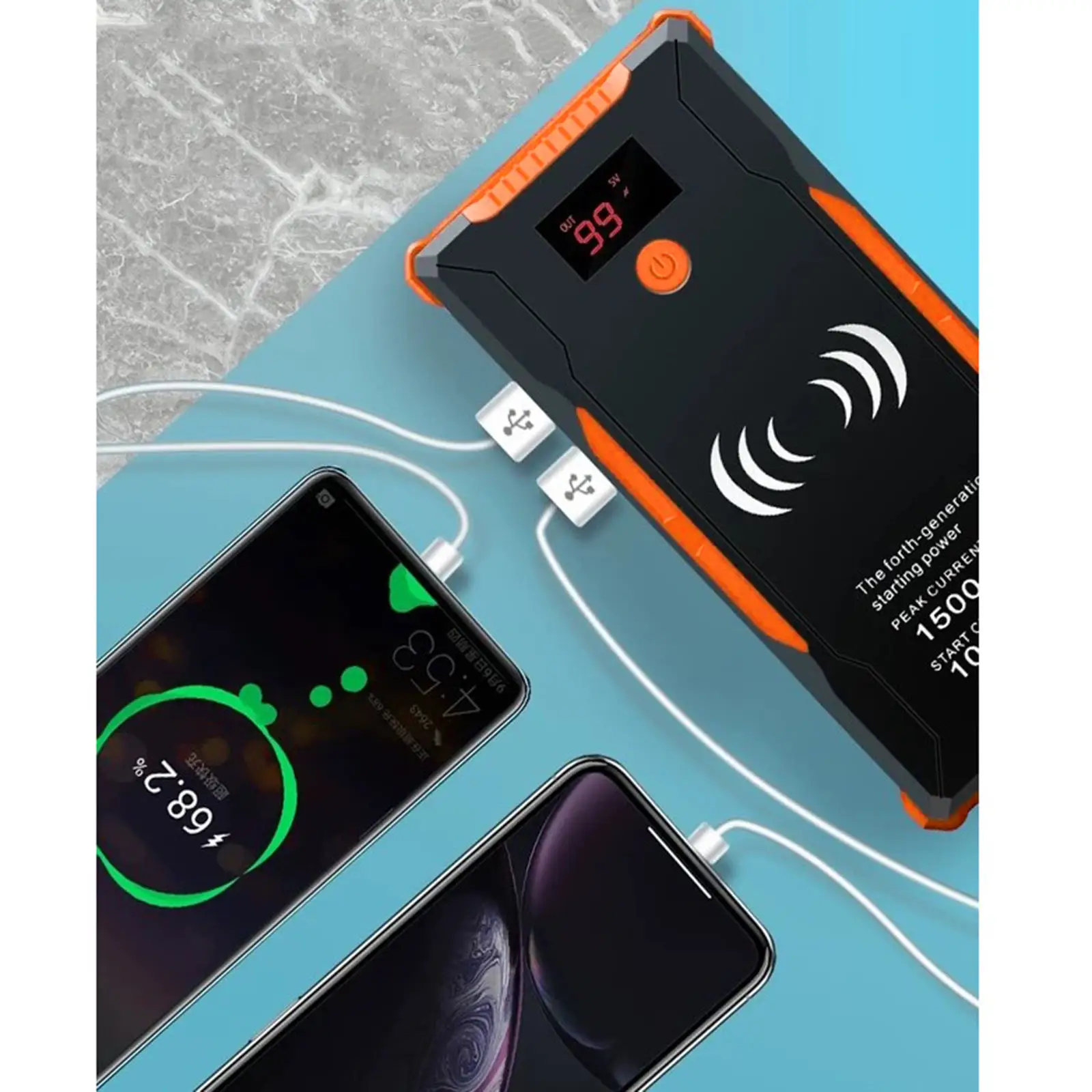 22000mah car jump starter power bank battery starter mobile phone charger portable charger emergency car battery booster free global shipping