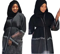 new style african dashiki abaya fashion hot drill chiffon fabric stretch with scarf long dress size xxl xxxl