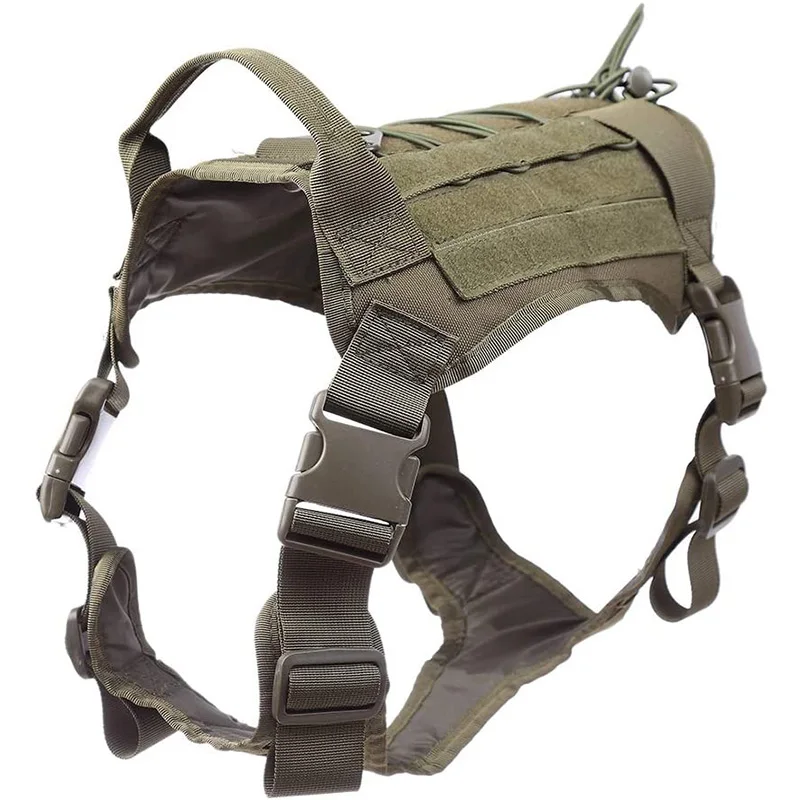 

Tactical Dog Harness Military Dogs Vest Harness Working Dog Molle Vest with Metal Buckles Outdoor Training for Medium Large Dogs