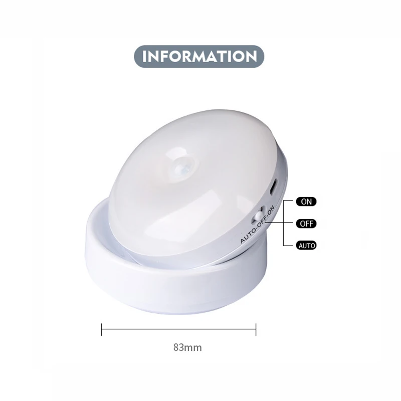 6 светодиодный s PIR Светодиодный светильник с датчиком движения, шкаф, шкаф, кровать, светодиодный светильник под шкафом, Ночной светильник д... от AliExpress WW