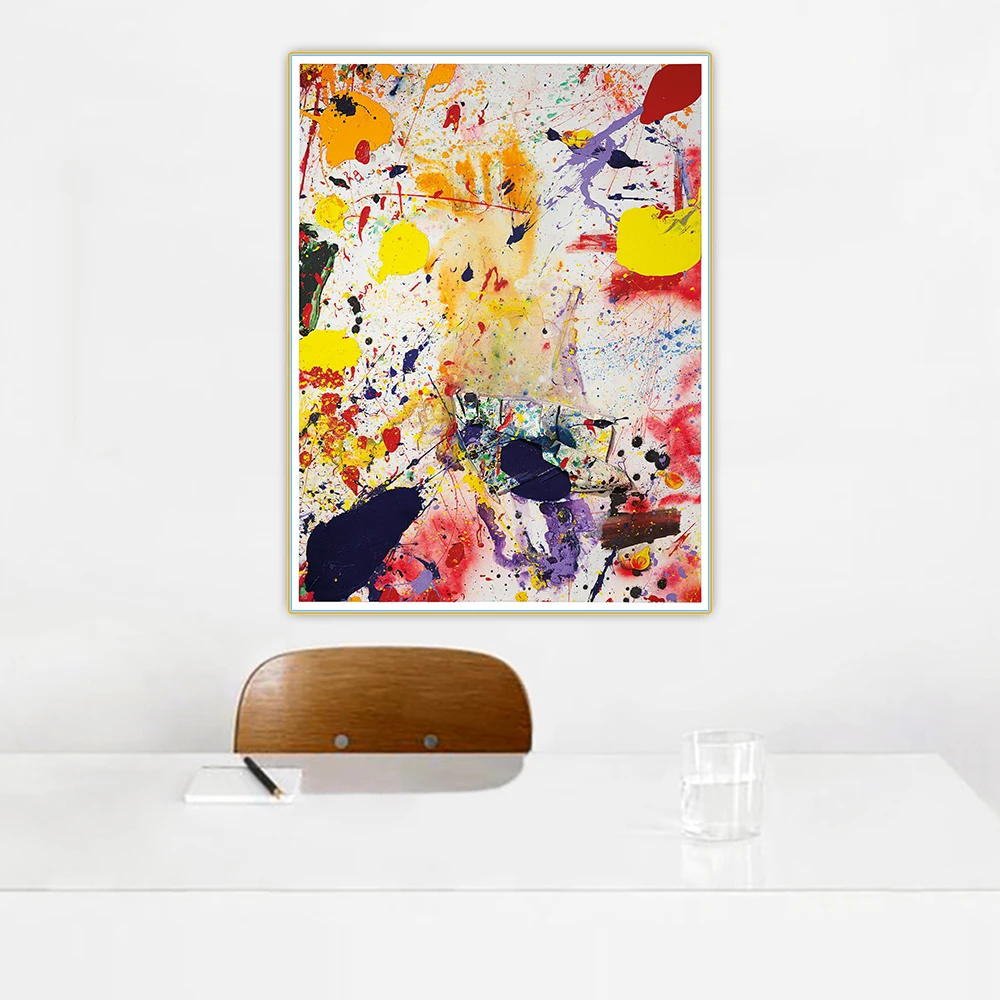 

Citon Sam Francis《Untitled-63》Canvas Oil Painting Abstract Artwork Poster Picture Wall Decor Background Modern Home Decoration