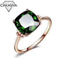 rose gold emerald gemstone womens vintage jewelry ring unique anniversary party gift