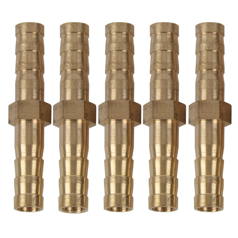 

5pcs 6mm Inner Dia Air Gas Straight Hose Pipe Barb Coupler Connector