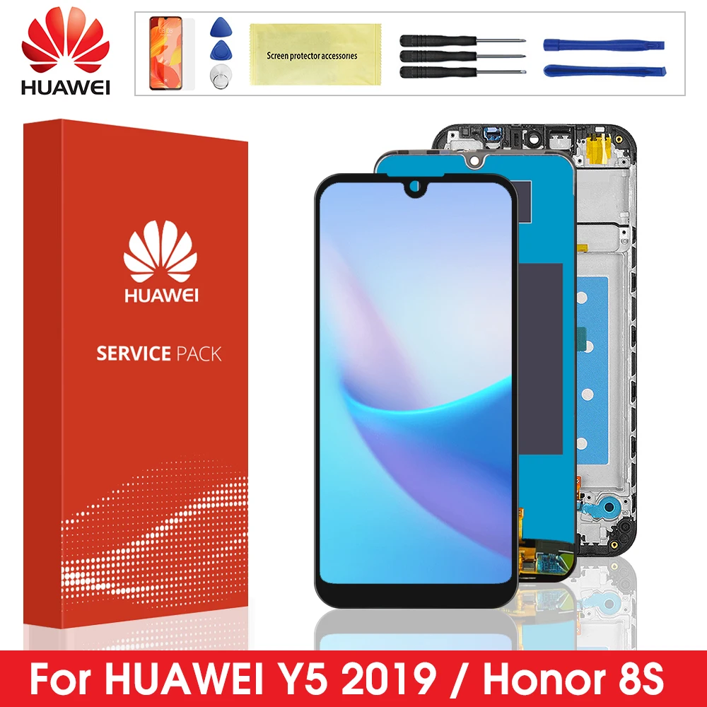 

ЖК-дисплей Huawei Y5 2019 с сенсорным экраном и дигитайзером в сборе с рамкой для Huawei y5 2019, ЖК-дисплей Honor 8s, сменный экран дисплея