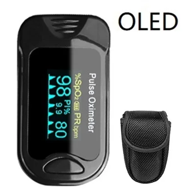 OLED black bag Пальцевой Пульсоксиметр De Dedo Pulso Oximetro домашний семейный Пульс оксиметр Pulsioximetro пальцевой Пульсоксиметр CE светодиодный O светодиодный - Цвет: OLED black bag
