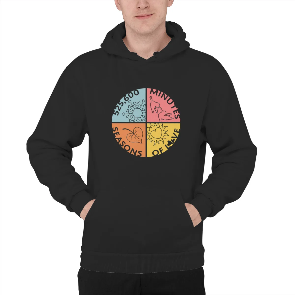 

Men's Hoodie Seasons of LoveCotton Unisex Punk Hoody hooded Sweatshirt 41289