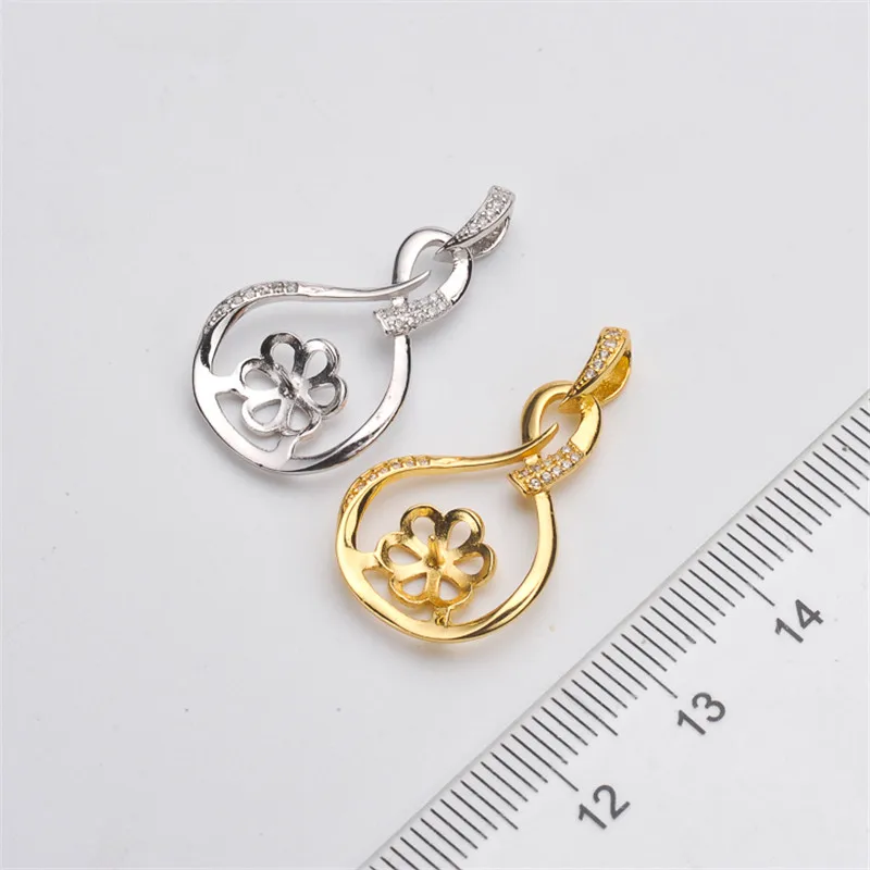 

Jewelry Handwork Pendant Base S925 Sterling Silver Pearl Pendant Accessories And Parts Findings Jewelry For DIY Fittings Women