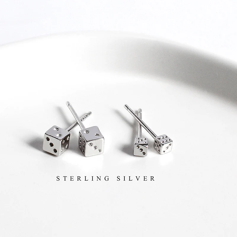 

La Monada Women Stud Earrings Korean 925 Sterling Silver Earrings For Women Jewelry Designer Women's Earrings Dice Stylish