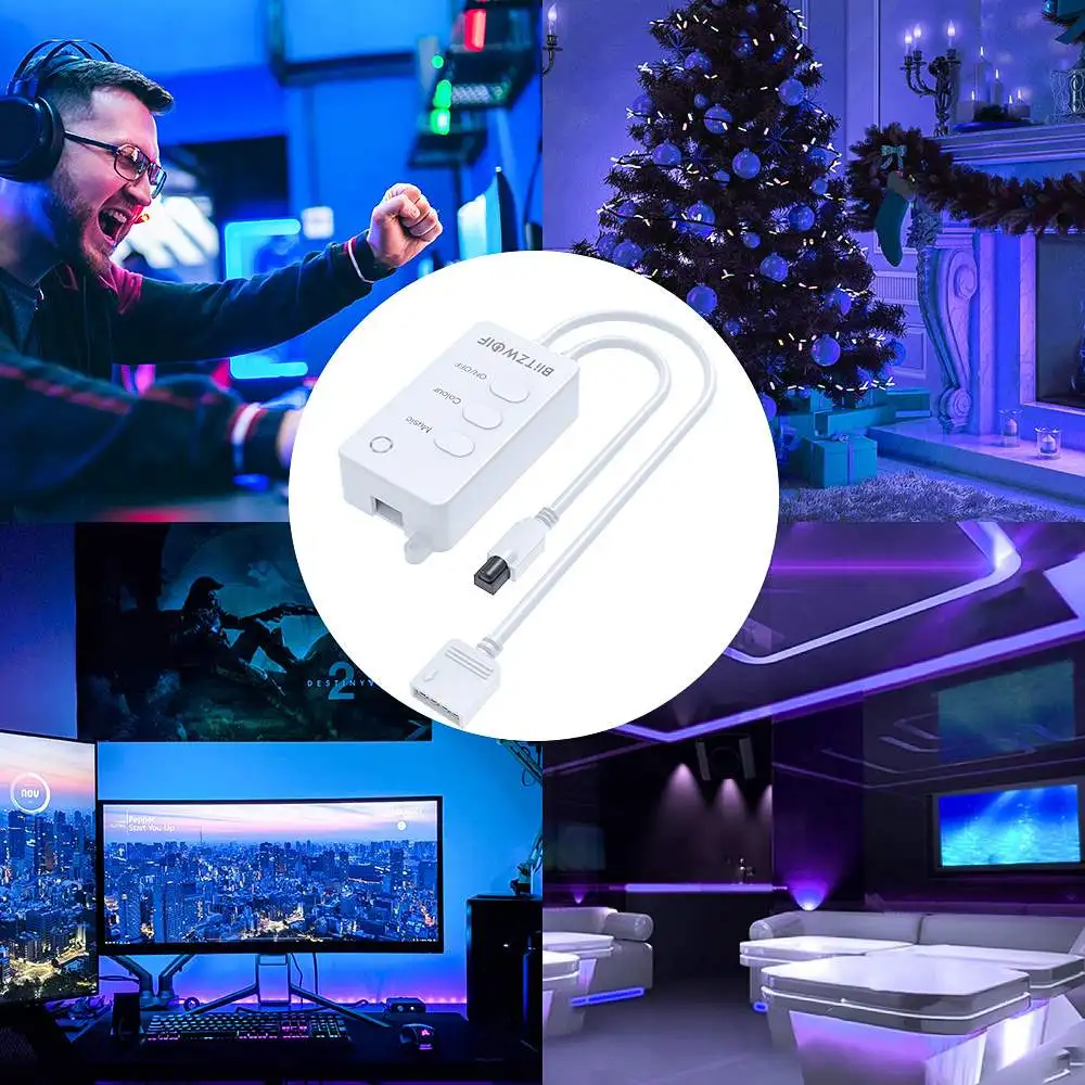 Беспроводная Светодиодная лента BlitzWolf BW-LC1 Wi-Fi RGB контроллер с 40 клавишами умный