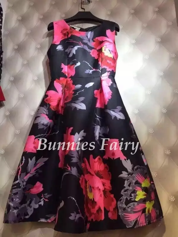 BunniesFairy весеннее винтажное розовое Ретро цветочное зеленое платье-майка без рукавов с цветочным принтом для свадьбы черное свободное платье с принтом - Цвет: 10
