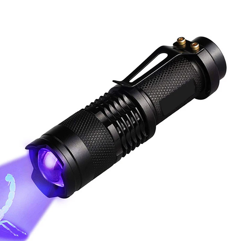 

Purple light UV Lamp AA Battery For Marker Checker Detection Led UV 395NM Flashlight Torch Light Ultra Violet Light
