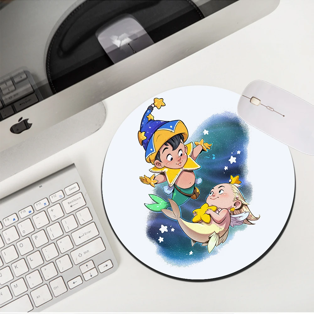 

MRGLZY Multi-size Creativity Cute Mermaid Small Mouse Pad Office MousePad Natural Non-slip Rubber PC Gaming Accessories Desk Mat