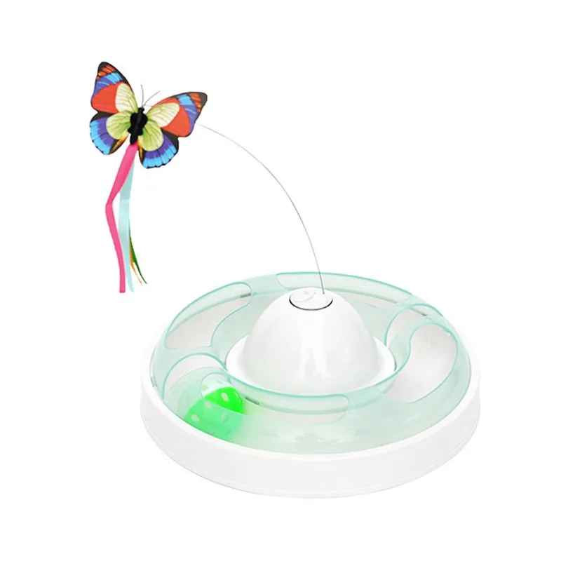 

Cat Relieving Boring Self-hey Electric Butterfly Funny Cat Stick Cat Turntable Ball Cat Toy Supplies