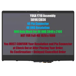 15 6 40 pin 4k uhd touch screen assembly for lenovo yoga y710 15 free global shipping