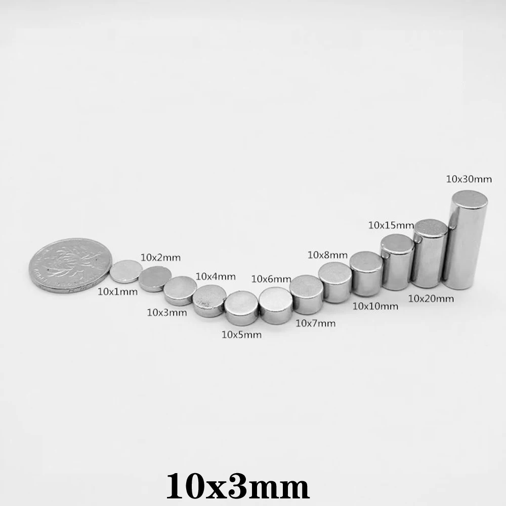 10 ~ 500 шт постоянные NdFeB сильные мощные магниты 10x3 мм N35 круглые неодимовый магнит