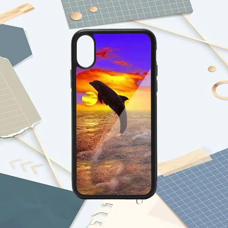 

Cute dolphin cartoon fashion Phone Case PC for iPhone 11 12 pro XS MAX 8 7 6 6S Plus X 5S SE 2020 XR