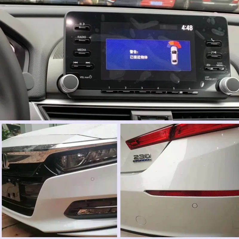 Датчик парковки отображается на оригинальном экране спереди и сзади для Honda Accord