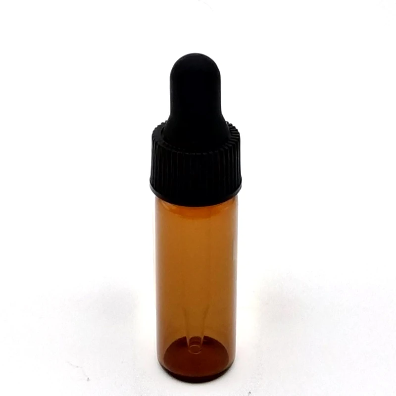1000 шт 4 мл пустой образец духов Янтарная пустая стеклянная бутылка с пипеткой