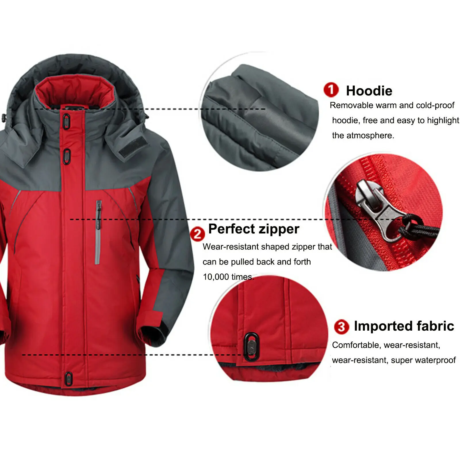 Для мужчин и женщин водонепроницаемый лыжный костюм куртка с флисовой