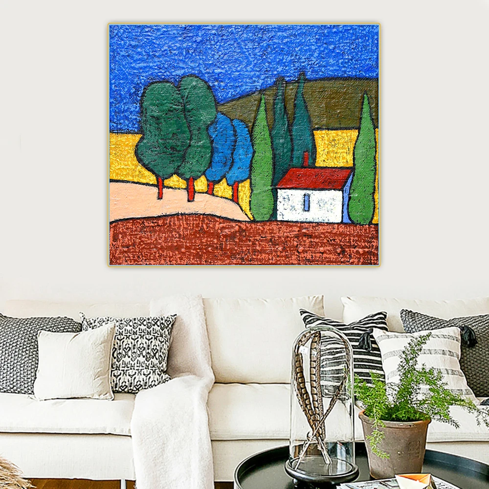 Citon Angela Sharkey 》 больше в Провансе 》 картина маслом на холсте, мультяшные рисунки, художественный постер, картина, настенный фон, Декор, украшение для дома