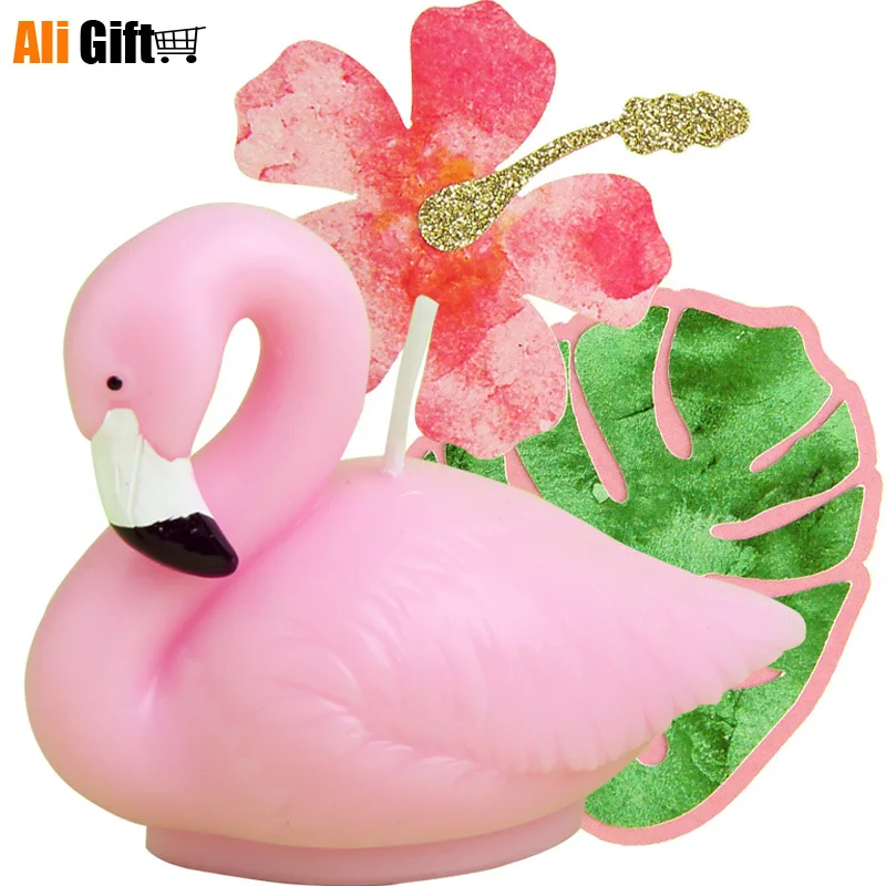 Свечи для торта Детские беспламенные с фламинго ароматические свечи на свадьбу и