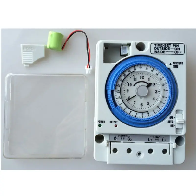 

TB388 Mechanical Timer Switch 100-240V 24H 96 Settings Programmable Controller E5BB