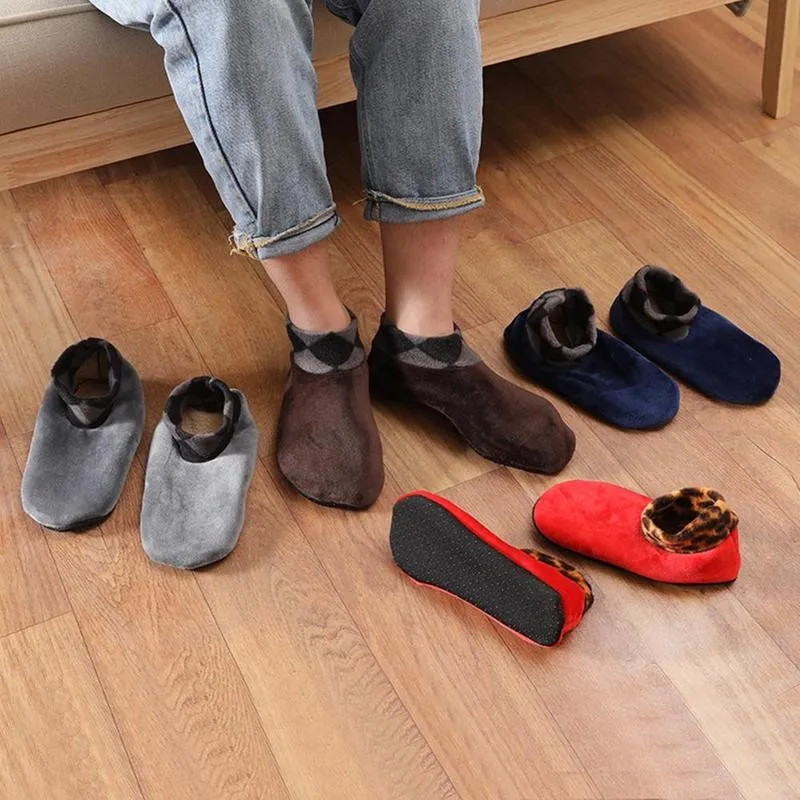 

New Winter Men Women Thicken Thermal Socks Unisex Indoor Floor Socks Sleeping Slip Non Socks Elastic