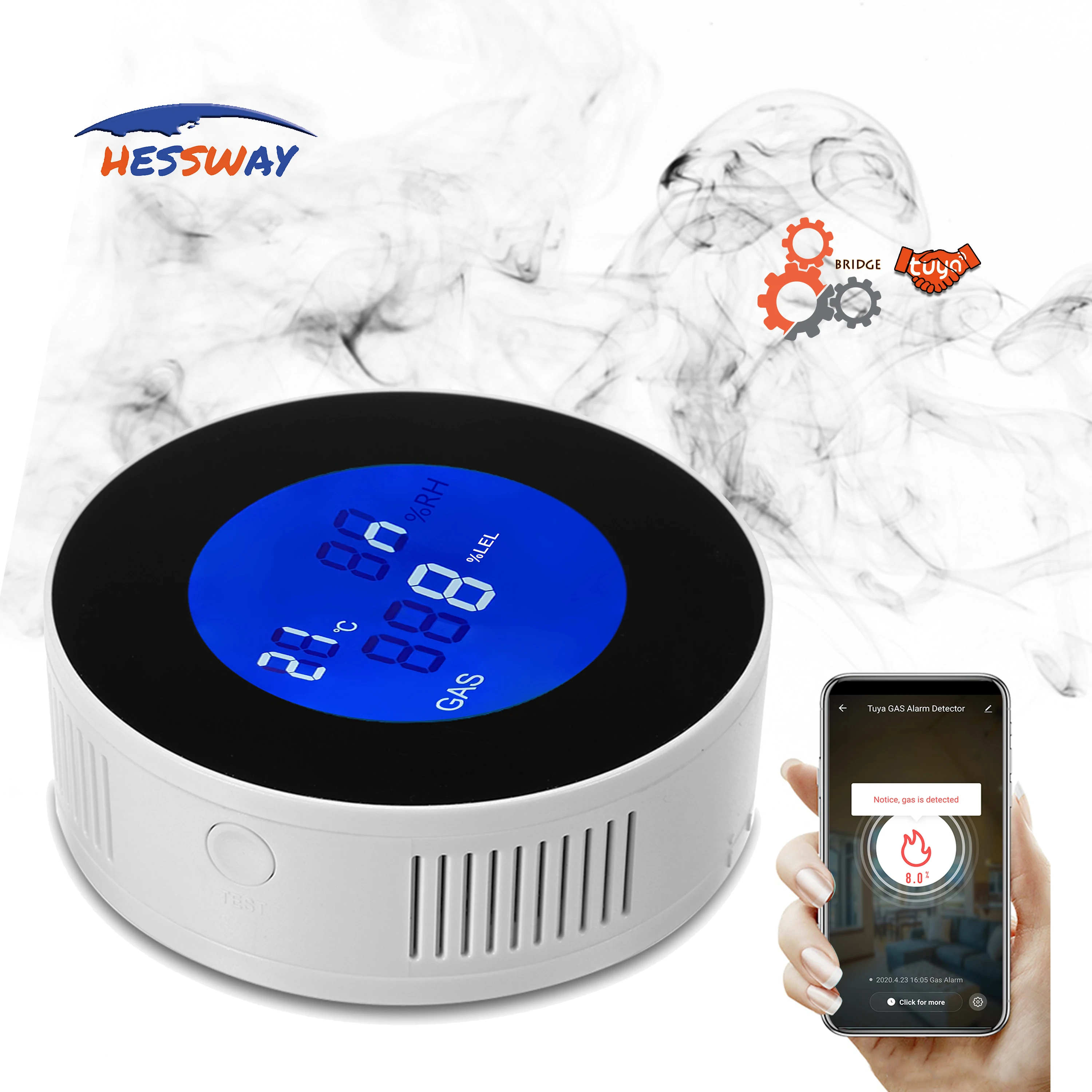 WIFI Tuya умная домашняя система охранной сигнализации для горючих газов природного