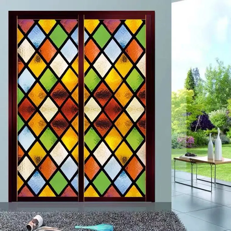 Цветная матовая стеклянная пленка в европейском стиле на заказ