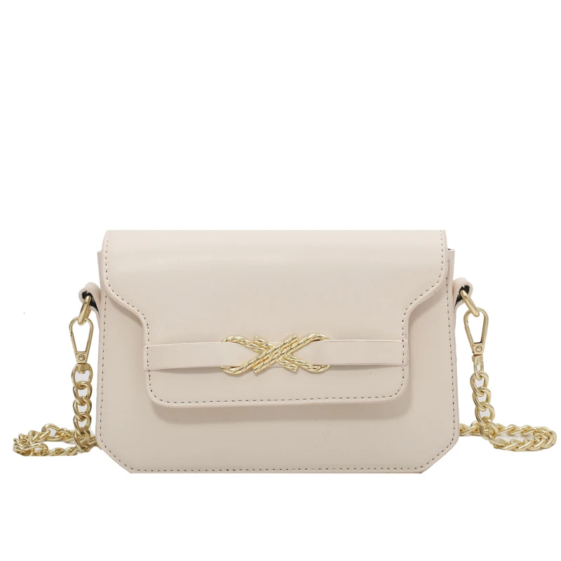 

Chain Brand Designer PU Leather Crossbody Bags Small for Women 2021 Simple Tote Shoulder Bag Lady Luxury Handbags and Purses