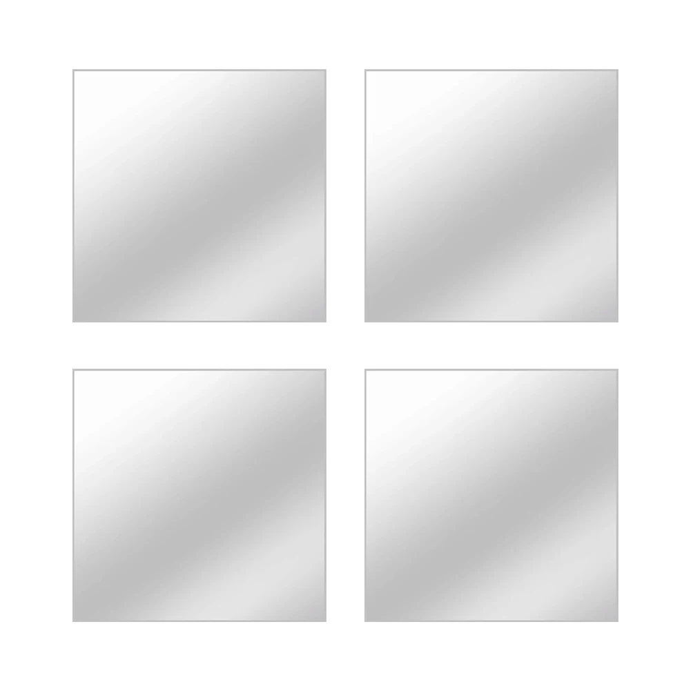 

4pcs/set 30x30cm Mirror Tile Wall Sticker Square Self Adhesive Home Room Wall Decoration Stick On Art