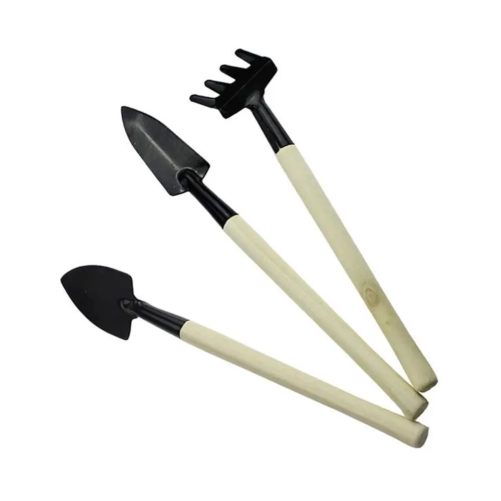 3 шт./компл. Мини садовые инструменты деревянная ручка горшечные растения совок