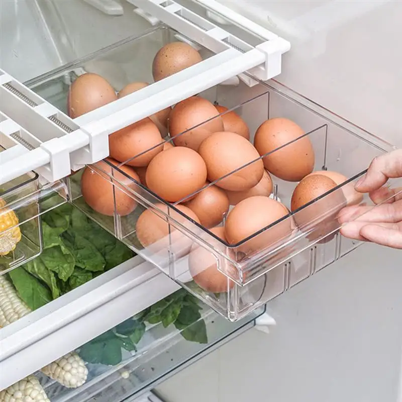

Refrigerator Organizer Drawer Storage Box Pulling Type Refrigerator Preservation Storage Box Kitchen Organizer For Egg Fruit