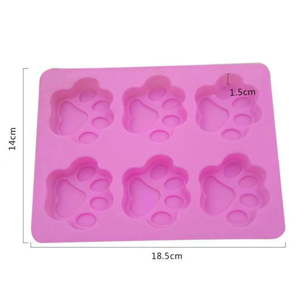 

3D Silicone Ice Cube Chocolate Biscuit Mold Bakeware Dog Footprint Cake Molds DIY Cookie Cake Decorating Tools