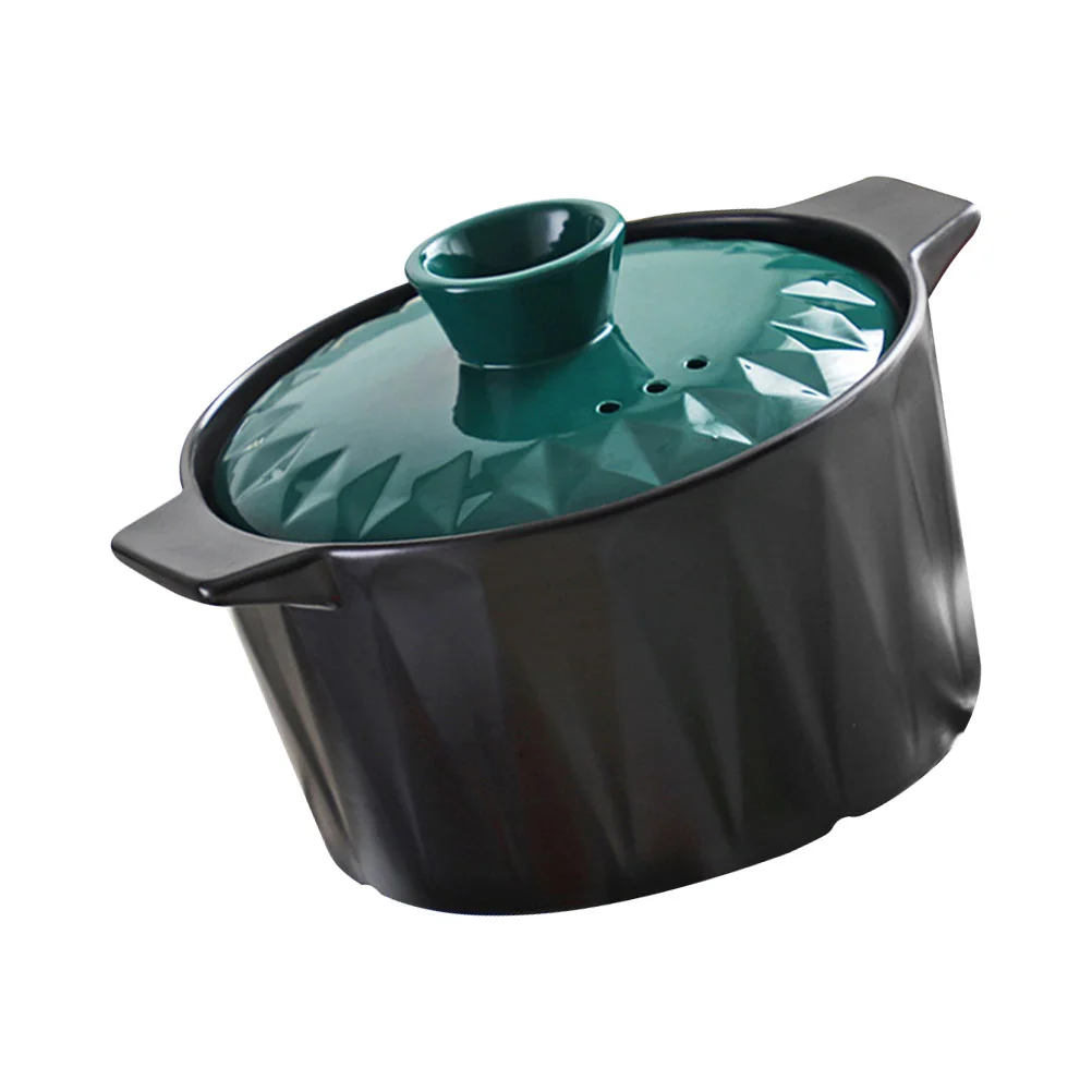 

1Pc Home Cooking Pot with Lid Ceramic Cooking Pot Delicate Home Cook Ware