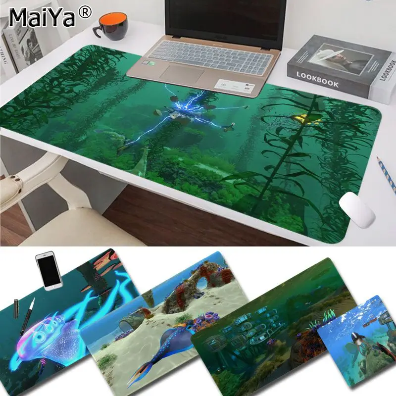 Игровой коврик для мыши Maiya Subnautica из прочного натурального каучука Настольный