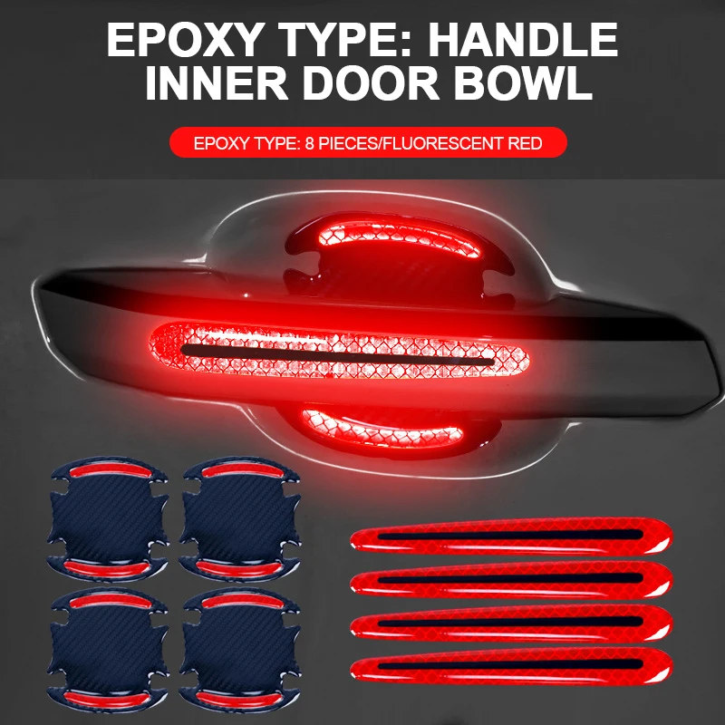 

Door Handle Sticker 3d Carbon Fiber Car Door Handle Paint Scratch Protector Sticker Auto Door Handle Scratch Reflective Sticker