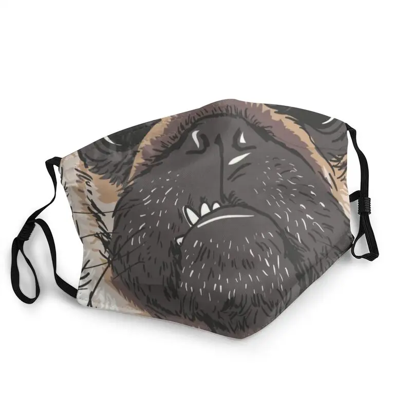 

Маска для лица плохого мопса, неодноразовая маска унисекс для взрослых, злого щенка, собаки, Пылезащитная маска, респиратор, маска для рта