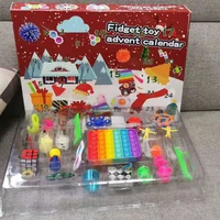 hot fidget toys set christmas advent calendar with 24 antistress toys pack blind box anti stress relief toy kids christmas gift