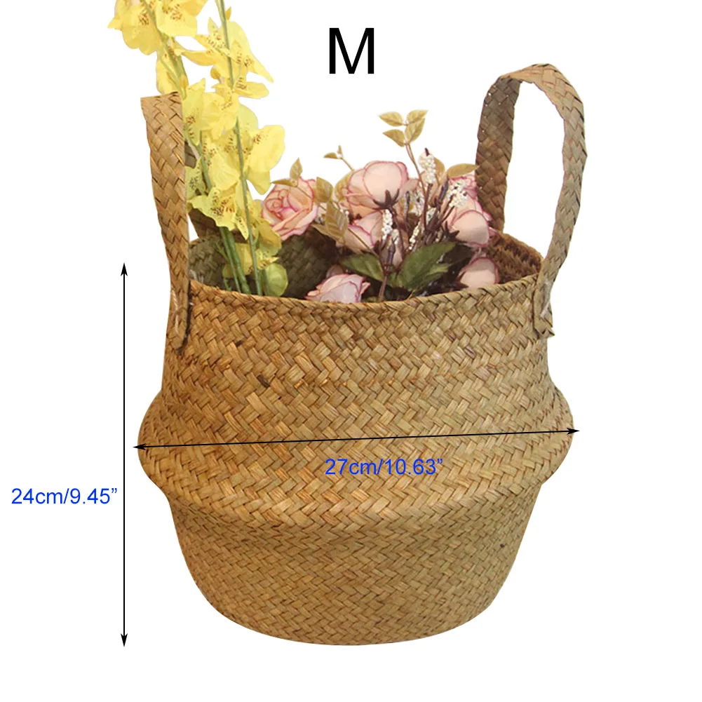 Тканая корзина из морской травы для складывания растительного горшка и