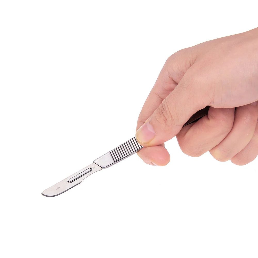 Minicuchillo quirúrgico de acero al carbono, cuchillas y mango de bisturí, bricolaje, cuchillos de grabado artesanal, reparación de PCB, Animal