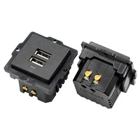 usb ac power socket embedded desktop receptacle dc charging power panel module outlet 5v 220v with led indicator