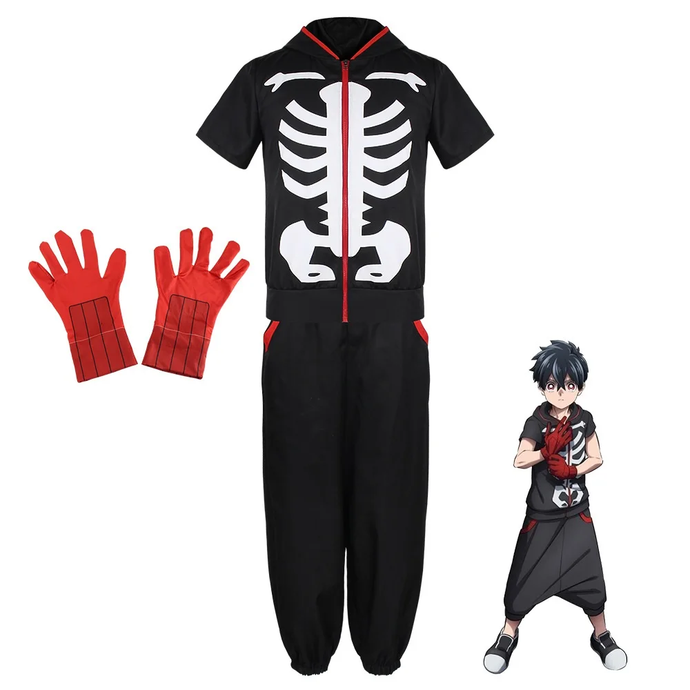 

Men Boys JP Anime Kemono Jihen Top Pants Set Halloween Cosplay Costumes Party Role Playing Outfit Masquerade Carnival Suit