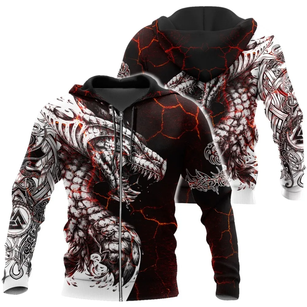 

Black & White Tattoo Dragon 3D Full Printed Men Hoodies Sweatshirt Unisex Streetwear Zipper Pullover Casual Jacket Tracksuits