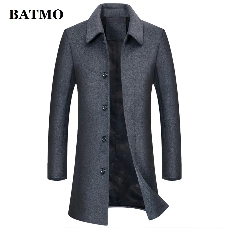 Новое поступление зимнее высококачественное шерстяное длинное пальто BATMO для