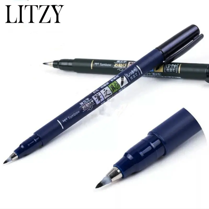1 шт. Tombow ручка-кисть для каллиграфии практика каллиграфии маркер ручка с надписью мягкий почерк школьные офисные принадлежности канцелярские принадлежности