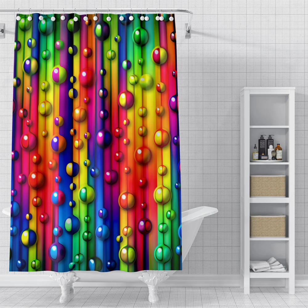 psychedelic shower curtain landscape bathroom curtain 3d printed trippy polyester fabric waterproof bath curtain in the bathroom free global shipping