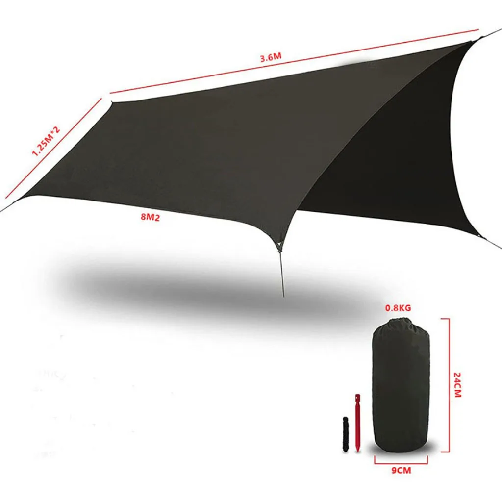 

Waterproof Camping Tent Tarp Shelter Hammock Awning Sun Shade Rain Cover