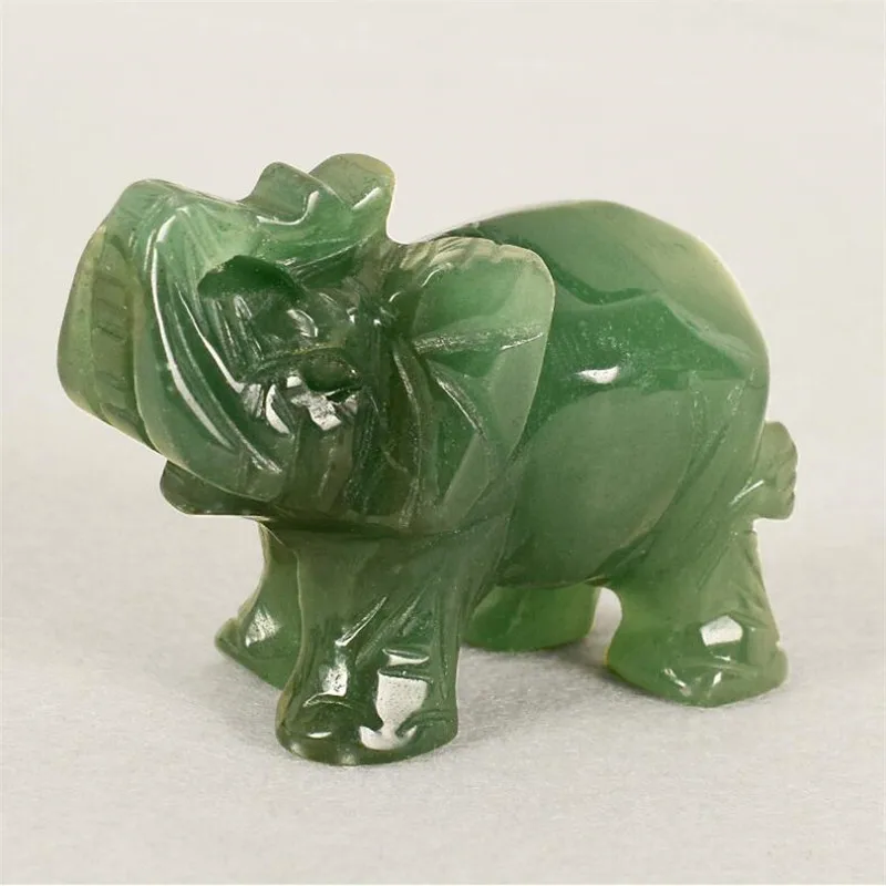 

2inch Elephant small animals carved pieces natural green eastern mausoleum elephants placed pieces